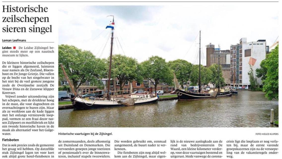 Zeilschip De Vrouw Dina Villa Leiden Bagian luar foto